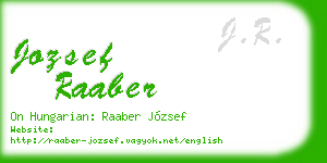 jozsef raaber business card
