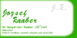 jozsef raaber business card